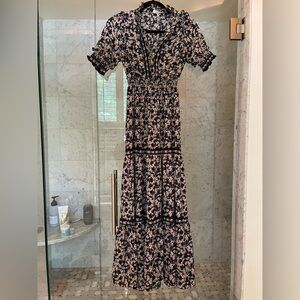 Floral Black and Pink Dress